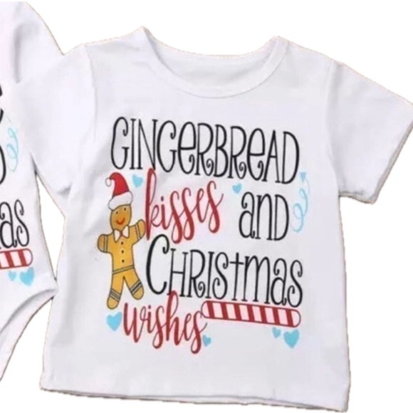 New Holiday gingerbread cookie shirt size 6 boy girl - Picture 1 of 1